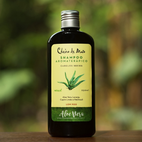 Shampoo Aromaterápico Aloe Vera - cabelos secos - Cheiro de Mato [250ml]